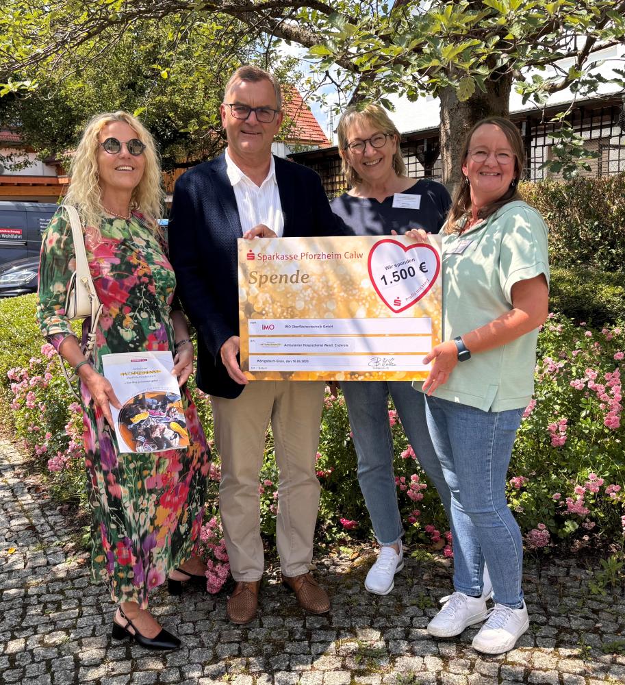von links: Ute und Bernd Müller, Heidi Kunz und Elke Bachteler. Bild: Ambulanter Hospizdienst westlicher Enzkreis e.V.