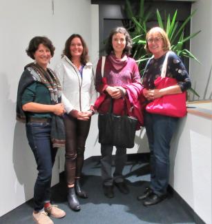 Foto von links: Nicola Hiller, Heike Tieker, Susanne Degrande, Waltraud Roth. Foto: Hospizdienst