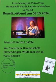 Plakat zur Veranstaltung - Amb. Hospizdienst Westliclher Enzkreis