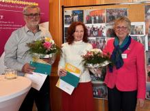 Verabschiedung Vorstand von links: Hans-Peter Mannsdörfer, Maria Luise Backheuer und Bärbl Maushart. Bild: Hospizdienst Westlicher Enzkreis.